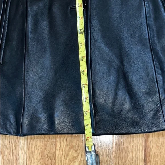 Leather jacket black classic style Liz Claiborne XL - Picture 6 of 9